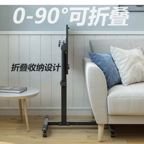 摺叠书桌可伸缩多功能台式简易牀边可移动升降电脑小桌子带轮家