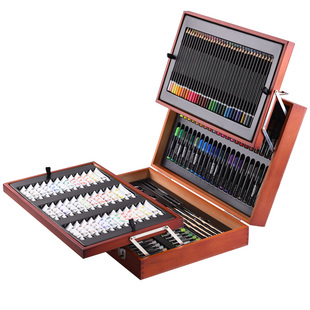 蜡笔美术绘画笔套装小学生水彩笔女孩文具创意开学礼物画画工具箱
