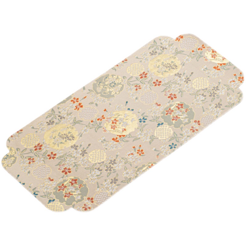 云升 日式刺绣防水茶席 锦缎织造复古文艺布艺 桌布餐席 隔热桌旗