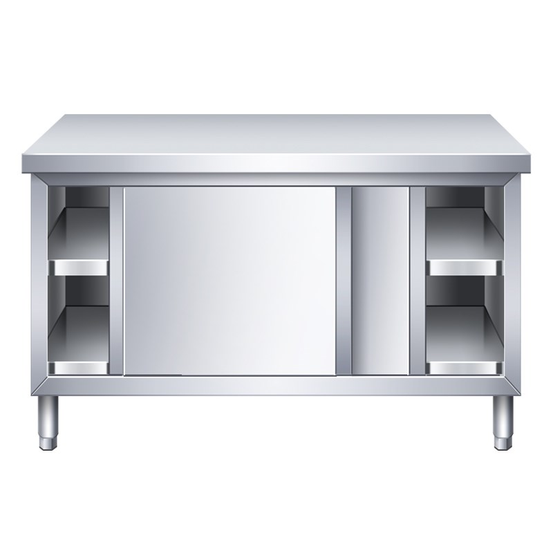 包邮不锈钢焊接拉门工作台厨房桌子打荷操作台P切菜商用台面案板