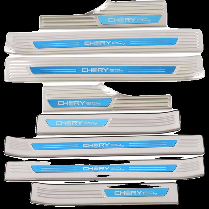 适用23b款奇瑞舒享家门槛条EQ7迎宾踏板车门防护防踩防擦条保护贴