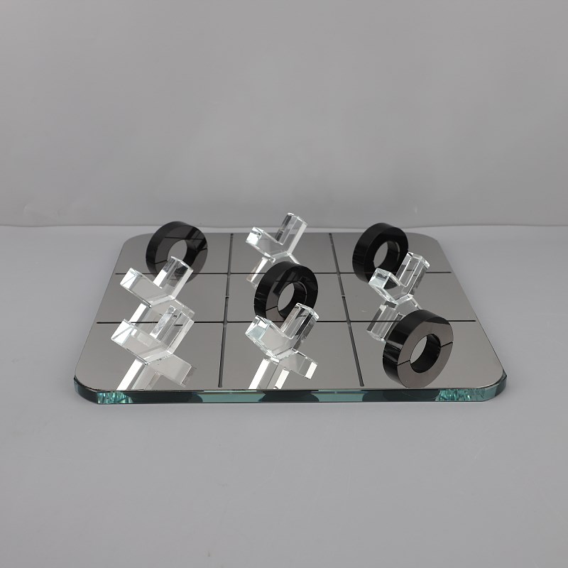 现代简约水晶镜面XOo九宫格棋盘摆件客厅书房卧室样板房家居装饰