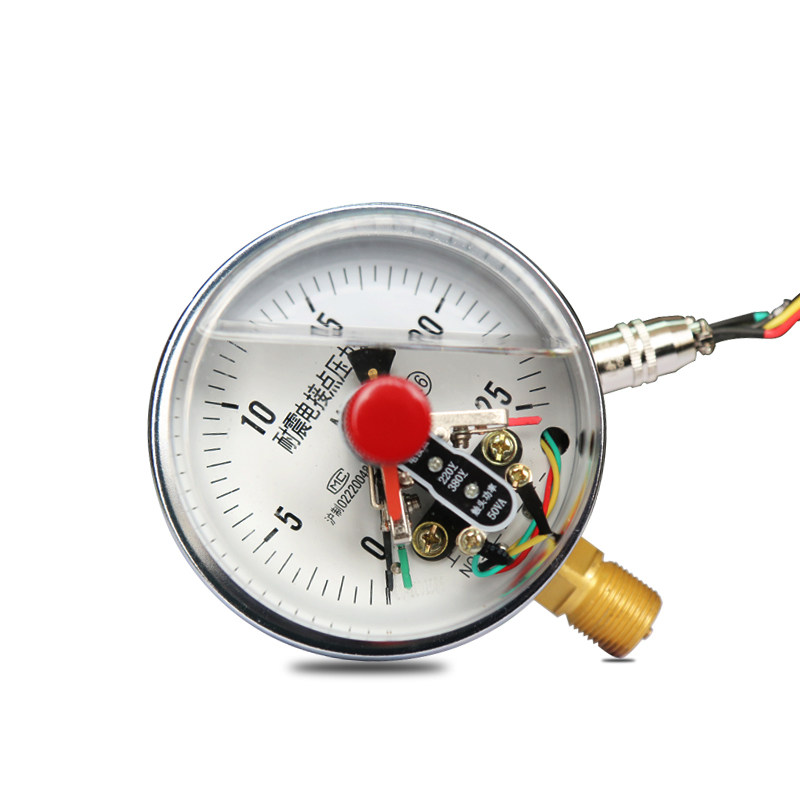 YNXC-100耐震磁助式电接点压力表1.F6MPa负压真空表上下限开关电