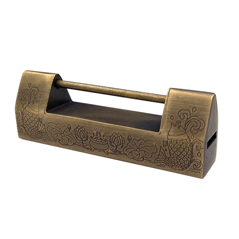 铜锁黄铜老式小铜锁迷你柜门锁小锁子中式仿古代铜锁复古代锁挂锁