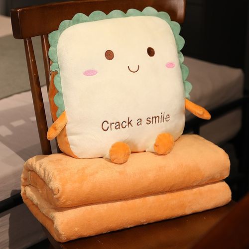 夏季二合一抱枕被子两用多功能汽车靠枕办公室午睡折叠枕头毯子