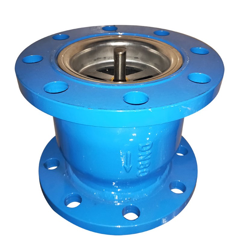 HC41X-16法兰消声止回阀单向阀逆止阀碳钢阀体铜芯不锈钢芯DN50