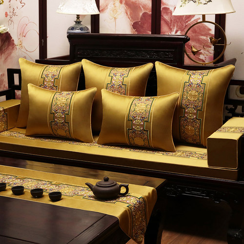 红木沙发坐垫带靠背新中式实木椅家具沙发垫防滑罗汉床垫海绵定制