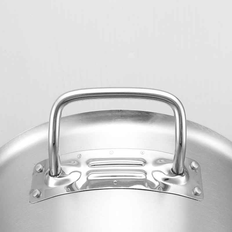 不锈钢桶带盖圆桶加厚复底桶汤锅汤桶40cm电磁炉商用大号复合底50