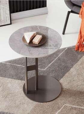 FACA轻奢角几岩板边几客厅沙发边桌阳台花瓣桌床边柜创意小茶几网