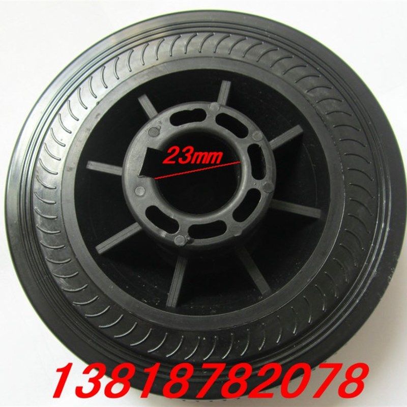 红门老款移动门机头橡胶轮子23内孔驱动轱辘自动伸缩大门前轮甩卖