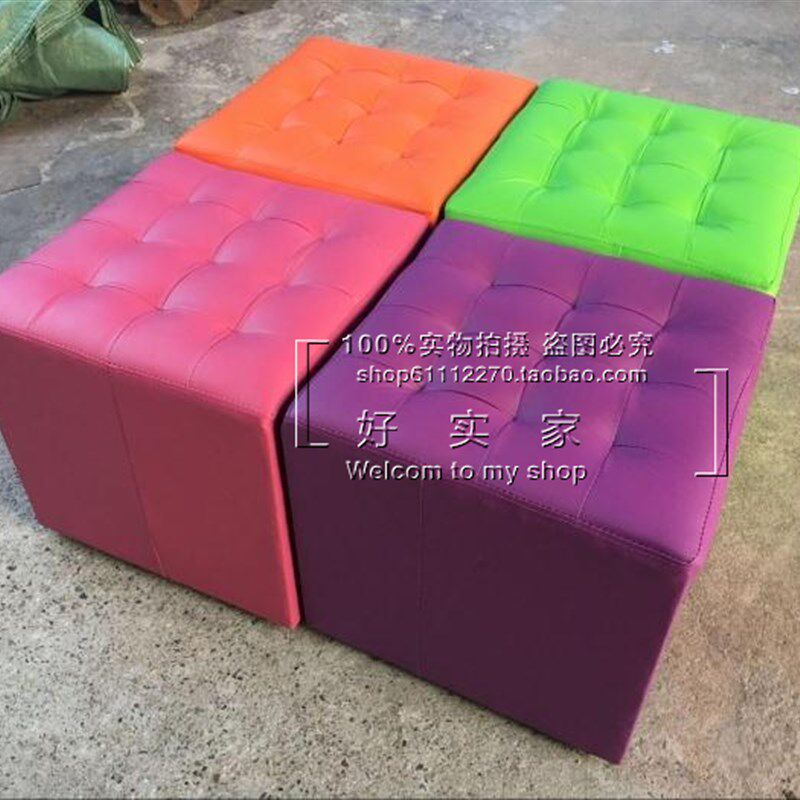 小凳子换鞋凳时尚沙发凳皮凳穿鞋坐墩梳妆矮凳方凳儿童凳活动软包