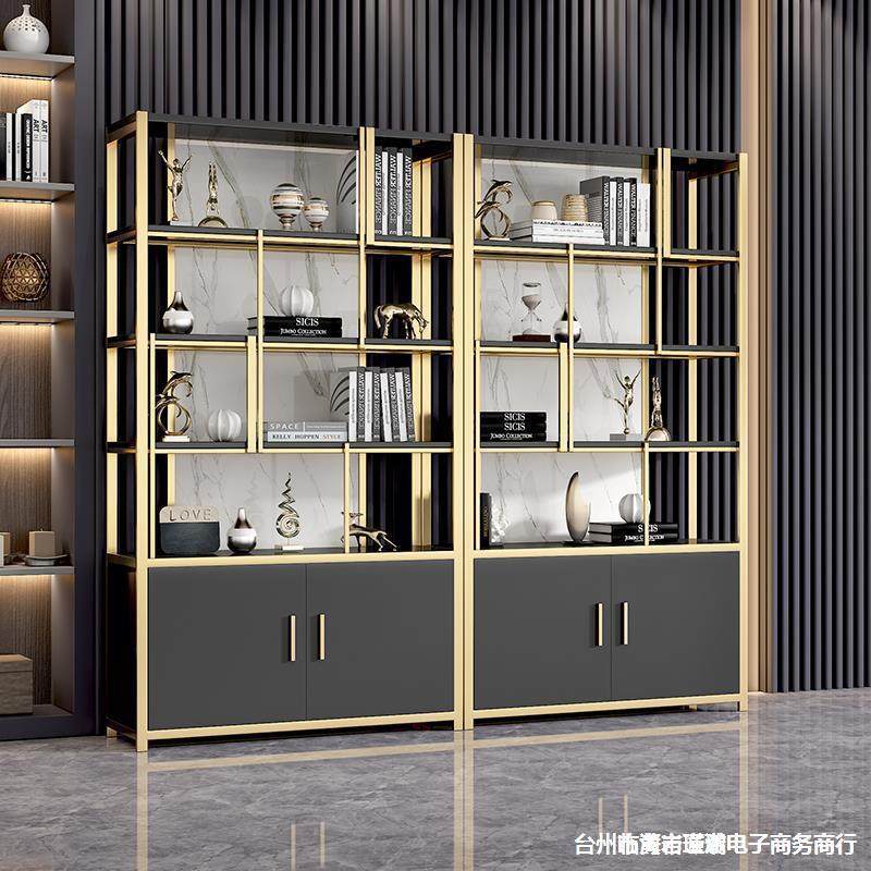 轻奢博古架现代铁艺书架客厅置物架落地办公室隔断书柜金属展示架,住宅家具,多宝格/博古架,淘宝优惠券,粉丝福利购,淘宝优惠卷