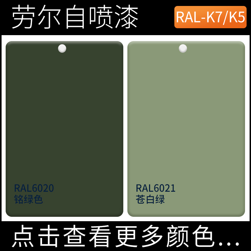 劳尔自喷漆RAL6020铭绿色RAyL6021苍白绿文件柜电柜设备修补手摇