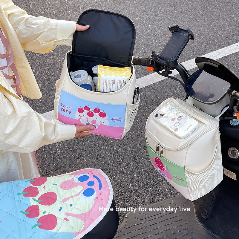 电动车挂物包防水大容量置物兜通用手机充电器前挂包雨Y衣收纳挂