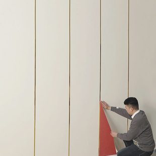 修壁纸网红学生宿舍奶油色加厚 自粘墙纸防水卧室客厅背景墙家用装