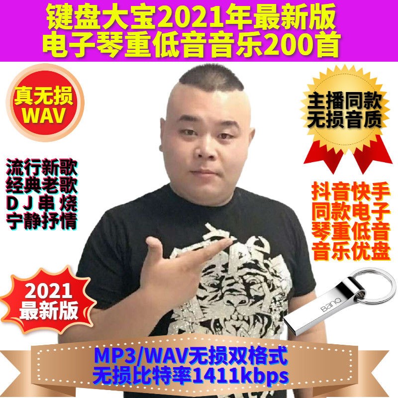 抖音键盘大宝电子琴音乐U盘D车载重低音优盘电子琴音乐