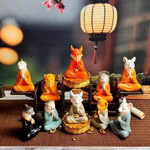 东北五大狐黄大仙真身桌面摆件常蟒白柳灰装饰品蛇工艺礼品摆饰堂