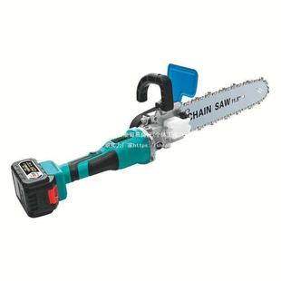 龙将锂电角磨机改装 电锯 电链锯劈柴伐木锯家用电动工具 充电式