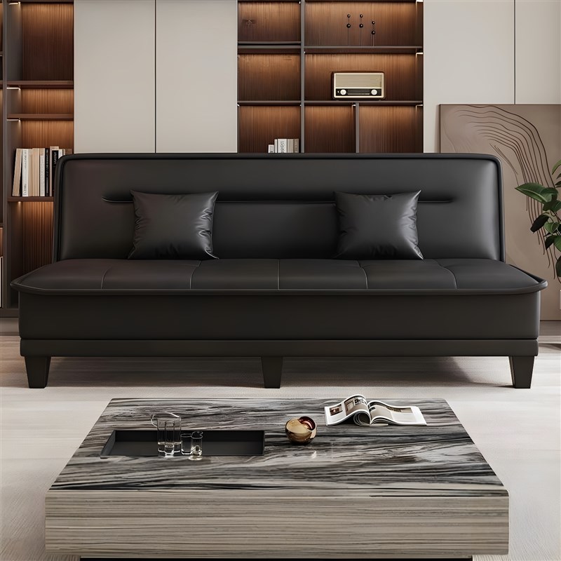 办公室沙发商务简约休息区接待室B洽谈会客三人位沙发可折叠可睡