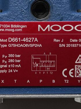 D661-4627A  G75HOAO6VSP2HA # MOOG//穆格，比例伺服阀