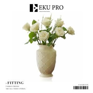 EKU PRO·宜人·超好看法式浮雕陶瓷花瓶客厅鲜花家居 | Fitting