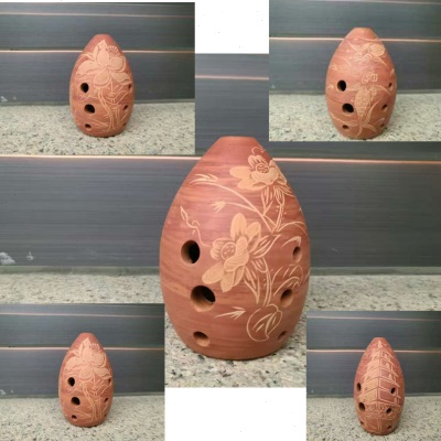 陕西旅游纪念品陶埙乐器八孔陶埙梨形初学者入门埙工艺品