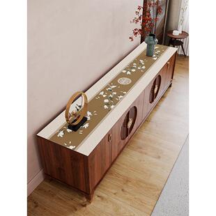 新中国风电视柜台布皮革桌垫覆古无障碍豪华防尘防尘布高端家居罩