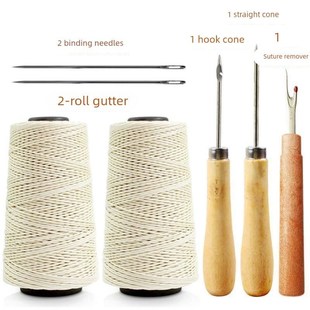 钉钻孔针大号缝制白线书籍帐 订工具订书文件打孔线家用装 线装 书装