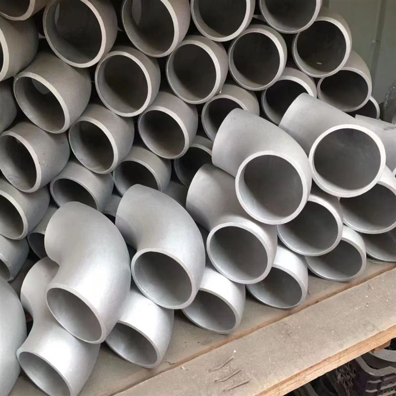 厂家制造1060纯铝弯头5083铝合金弯头焊接6061铝合金法兰弯头管件