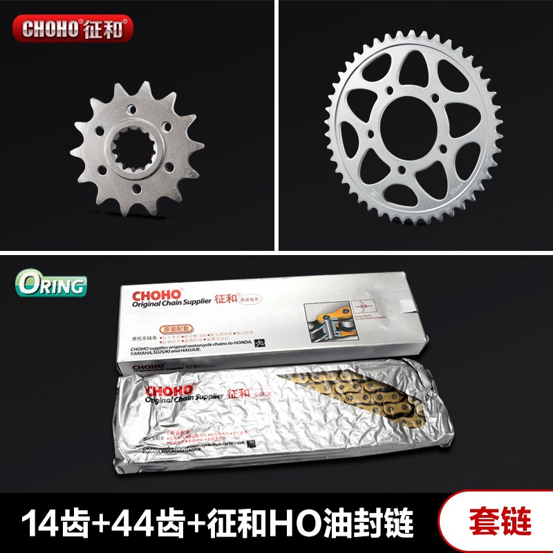 黄龙BJ300GS BN300/302蓝宝龙E300 原厂大小牙盘链轮征和油封链条