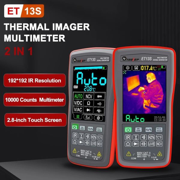 TOOLTOP热像仪ET13S万用表升级版192*192 分辨率热成像万用表2合1