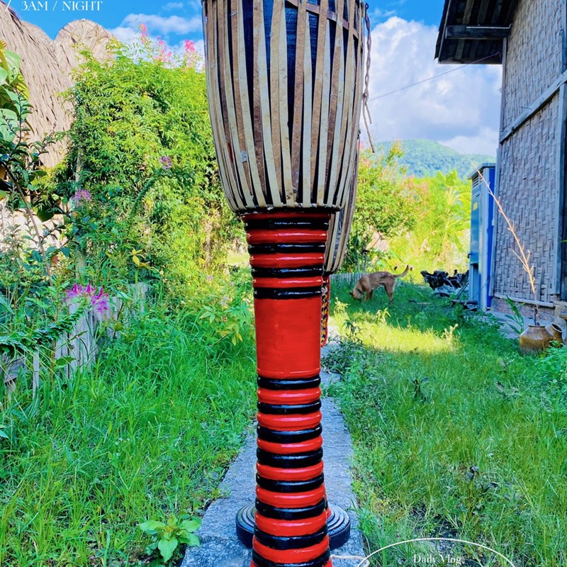 108cm傣族象脚鼓专业表演泼水节表演奏云南鼓傣族象脚鼓跳舞乐器