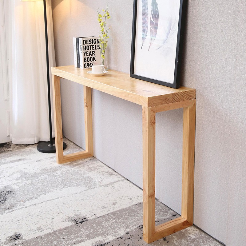 新中式玄关桌实木长条窄桌靠墙边桌原木条案条几供桌玄关台玄关柜