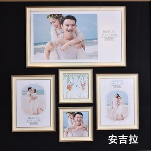 婚纱照洗照片相框挂墙2436寸影楼结婚照放大定制做全家福放大冲印