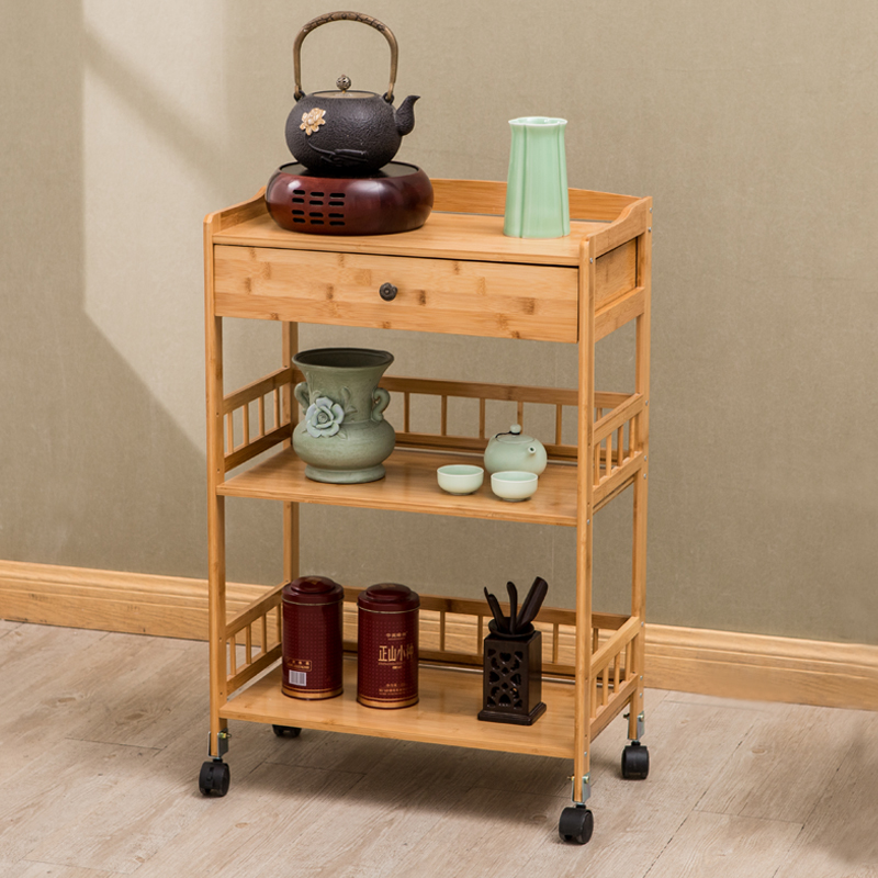 可移动茶水架沙发边几角几车茶水车客厅茶边柜小茶桌小桌子茶几竹