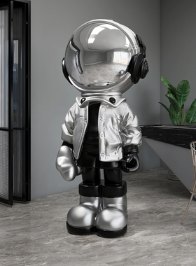 轻奢宇航员大型落地摆件办公室太空人店铺雕塑迎宾开业乔迁礼物