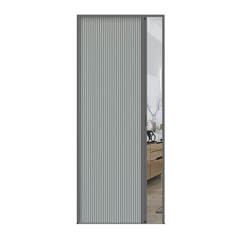 蜂巢针织仿麻梭织折叠门推拉隐形铝合金厨房卧室化妆W室浴室隔断