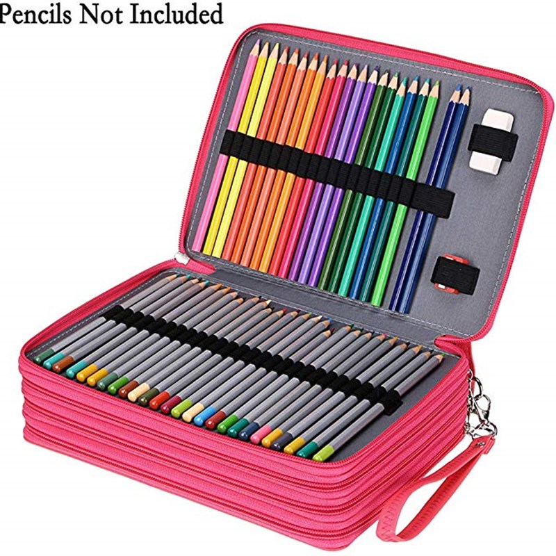 2019新款大容量美术用品笔袋学生彩铅收纳袋200孔文具盒包邮