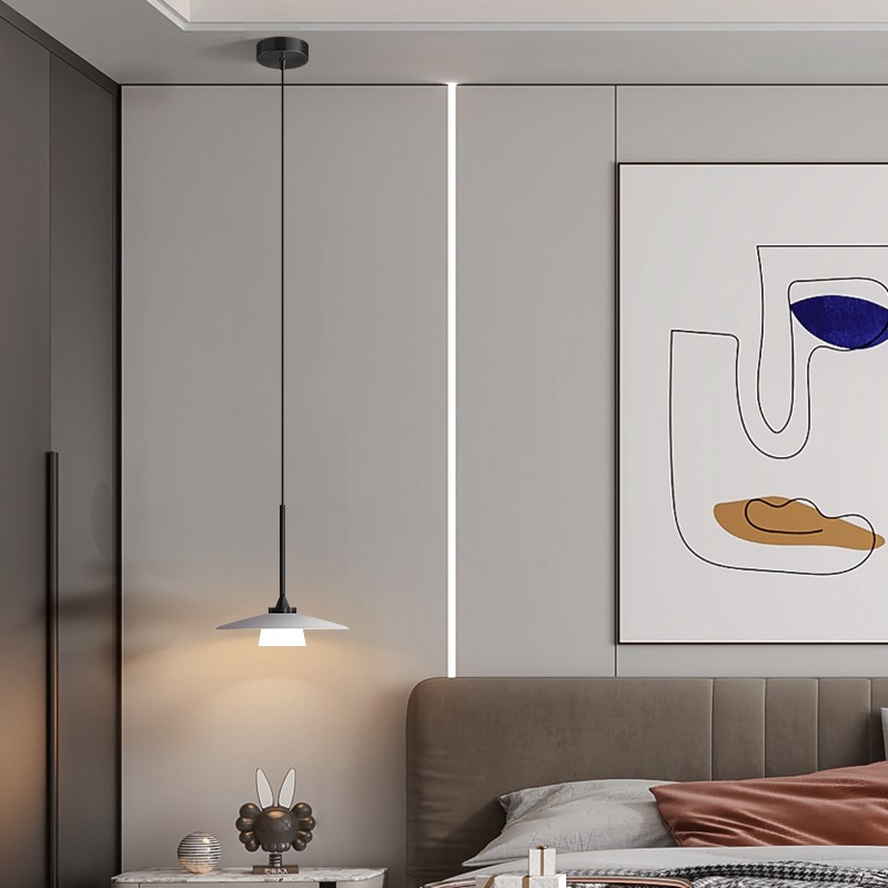 卧室床头吊灯高级感轻奢吊线灯玄关屏风客厅房间背景墙灯餐厅灯具