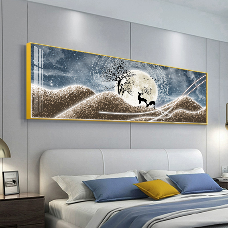 卧室装饰画床头挂画客厅主卧墙面现代简约房间背景墙温馨大气壁画