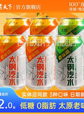 太钢汽水310mlx12罐整箱装碳酸饮料果汁果味饮料低糖饮品山西特产