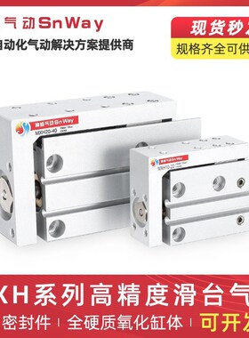 神威导轨直线气动滑台气缸MmXH6/10/16/20-15-20-25-30-40-50-60Z