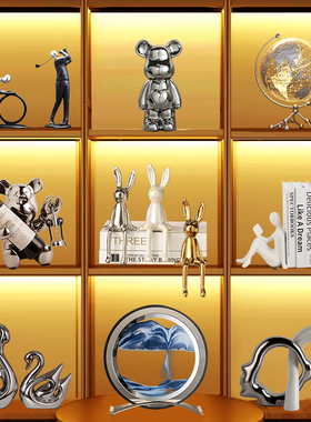 现代轻奢高档酒柜装饰品摆件客z厅电视柜家居玄关摆设品搬新家礼