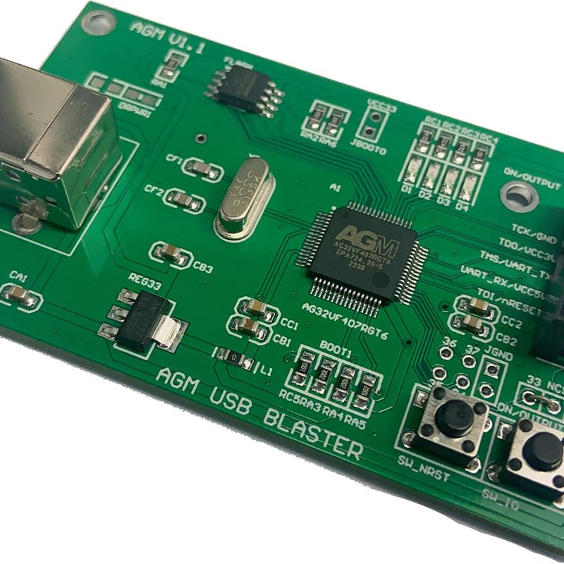 AGM USB BLASTER 编程器 调试 脱机烧录器 支持MCU CPLD FPGA SoC