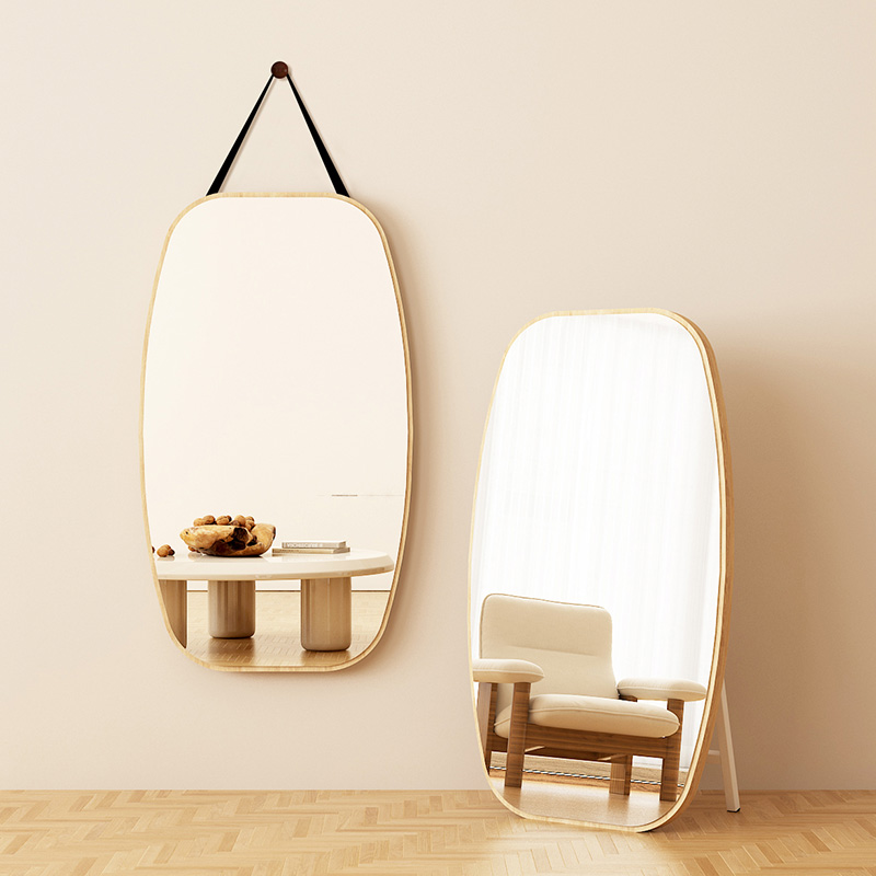 鞋店高清可挂可落地试鞋镜子家用卧D室女生宿舍异形全身化妆全身