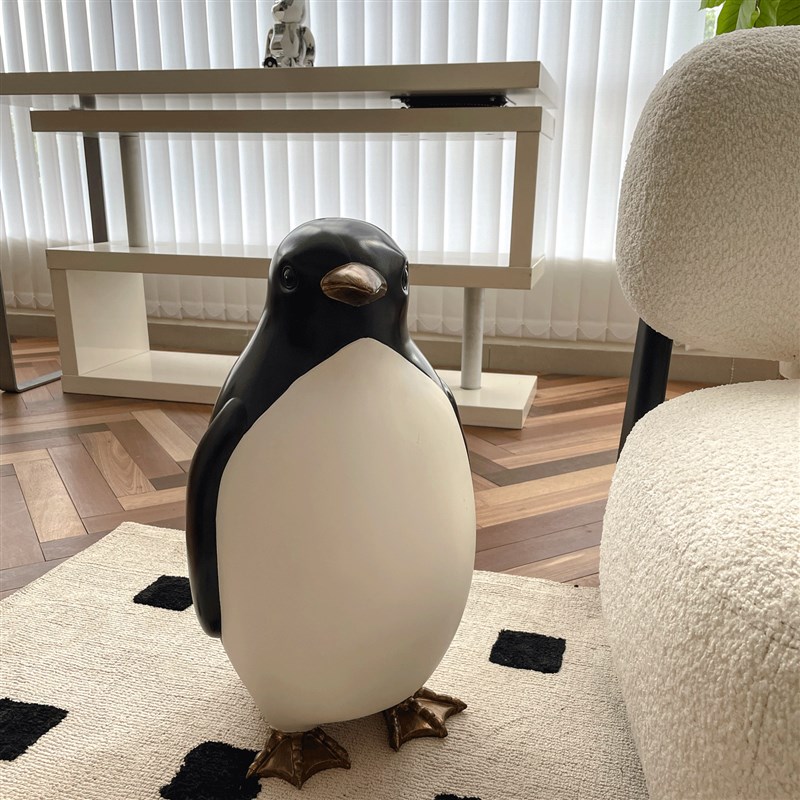南极企鹅落地大型收纳摆件北欧萌宠可爱客厅卧室家U居乔迁新居礼