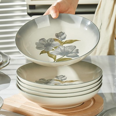 盘子釉下彩碗家用菜盘2025x新款陶瓷餐具饭碗盘子特别好看的高级