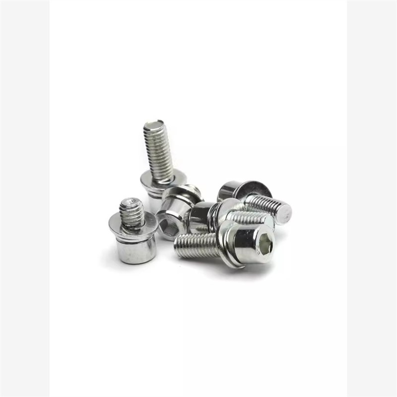 201不锈钢圆柱头内六角三组合螺丝平垫弹垫机螺钉M3/V4/5/6/8