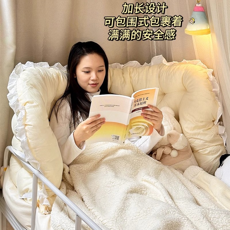 宿舍床头靠垫床头软包防撞靠枕学生床上靠背神R器上下铺改造好物