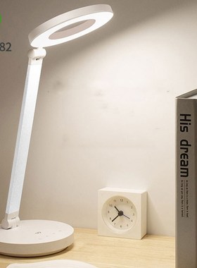 久量 DP-6082 USB供电学习阅读柔光LED五级调光折叠触控台灯 5W